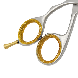 Professional Super Cut Barber Scissors 5.5 Inch Gold & Silver Stainless Steel Hair Cutting <b>Shears</b> Salon Styling <b>Tool</b> - Product Image 5