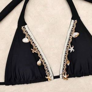 Traje de Baño Bikini Sexy con Recortes, Conjunto de Dos Piezas, Top Acolchado Push-Up, Tirantes Laterales Ajustables, Braguita de Cintura Alta - Product Image 4