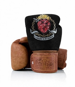 สินค้ามาใหม่ล่าสุด ถุงมือชกมวย Fairtex สีน้ำเงิน หนังแท้ น้ำหนักเบา กันน้ำ แบบผูกเชือก สำหรับฝึกซ้อมและต่อสู้ MMA มวยไทย - Product Image 2