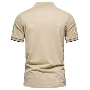 Camiseta de Manga Corta para Hombre, Tejido de Rizo, Diseño Sólido, Logotipo Frontal Impreso por Transferencia de Calor, Secado Rápido, Estilo Casual, Venta al Por Mayor - Product Image 3