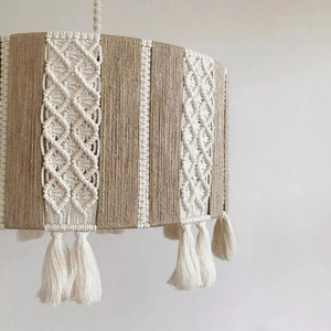Lustre Bohème de Luxe en Jute avec Pompons, Luminaire Suspendu Rond Bohème pour Décoration de Salon, Utilisation Intérieure, Hôtels, Événements, Vente en Gros - Product Image 2