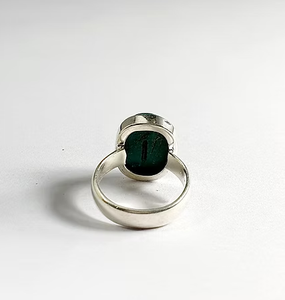 Oval shape 925 Sterling Silver Natural <b>Turquoise</b> <b>Ring</b> (6.0 Grams) Customization Simple Design Best for Gifts - Product Image 4