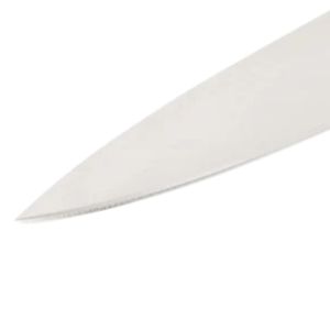 Couteaux de cuisine à manche en bois brun avec lame pointue argentée, bord de coupe lisse, poignée rivetée pour la cuisine quotidienne et la découpe des aliments - Product Image 5