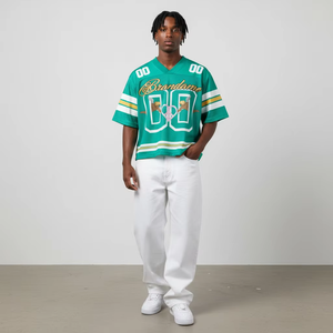 <b>Plus</b> <b>size</b> square shoulder graphic vintage sublimation <b>mesh</b> custom polyester hockey american retro football jersey - Product Image 6