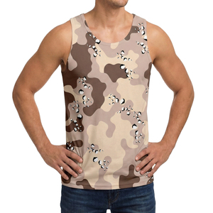 Wholesale Price Bulk Custom Print Camo Men's Tank Top Quick Dry Performance Apparel High Intensity Gym Training Casual Tank Tops - Product Image 3