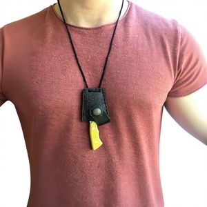 Couteau de chasse artisanal en acier inoxydable à pointe tombante, pendentif de collier, qualité industrielle, taille et épaisseur personnalisables, outil de survie - Product Image 1