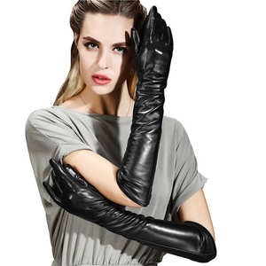 Gants en cuir véritable pour femmes, doublure thermique, coupe ajustée, pour l'extérieur, la conduite, vente en gros, logo personnalisé - Product Image 4