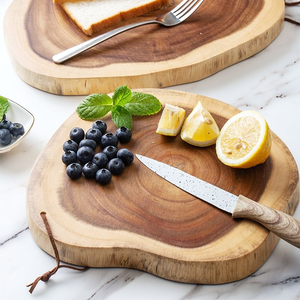 Planche à découper irrégulière en bois d'acacia, planche à découper en bois pour la dinde, la viande, le barbecue, la plus grande planche à découper en bois pour boucher - Product Image 6