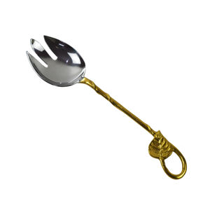 Cuillère en acier Royal avec long manche noir, design unique, finition miroir, couverts en acier argenté bon marché, couverts de table en métal - Product Image 5