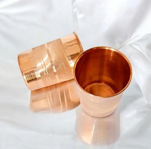 Dining Table Copper Glass Tumbler Manufacturer Ayurvedic Drinking Water Cup Bulk Export Metal <b>Drinkware</b> India - Product Image 4