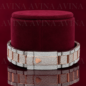 Reloj Mecánico de Lujo Personalizado Unisex con Moissanita, Correa de Acero Inoxidable de 20 mm, Esfera de Cristal, Analógico, Vintage, de Moda, Edición Limitada - Product Image 3
