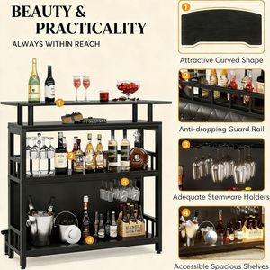 Table haute pliable pour bar, table de cocktail pour bar à domicile, cave, boîte de nuit, pub, conçue pour les applications en milieu clubbing - Product Image 5