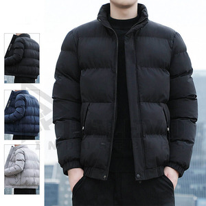 Chaqueta Acolchada Gruesa de 320 GSM para Hombre, Tejido de Nailon y Poliéster, Cálida, con Capucha, para Invierno, Casual, para Exteriores - Product Image 2