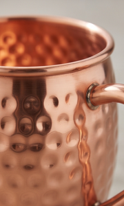 Custom Handcrafted Rounded Belly Hammered Pure <b>Copper</b> Moscow Mule Mug Metal Drinking Cup Bar <b>Accessories</b> - Product Image 4