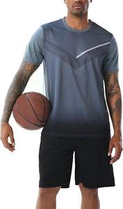 RPOVIG - Conjunto Deportivo de 3 Piezas para Hombre, Camiseta y Pantalones Cortos con Bolsillos con Cremallera, Secado Rápido, Ropa Deportiva para Gimnasio, Entrenamiento, Running, Verano, Casual - Product Image 5