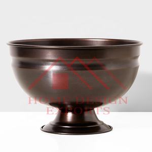 New Design Antique Copper Pedestal Bowl/Wholesale Prices Metal Compote Flower Bowl <b>Vases</b> for Home Decor Pedestal Fruits Bowl - Product Image 1