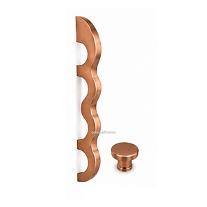 Contemporary Brass Cabinet Handle and Knob Minimalist Design Durable Finish for <b>Drawer</b> Dresser and Closet Furniture Hardware - Product Image 3
