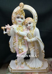 งานศิลปะจักกาลโจดีจากหินอ่อนรูปพระราดาคุริชนา - Product Image 3