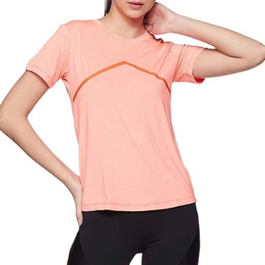 เสื้อยืดผู้หญิงไซส์ใหญ่ ผ้าโพลีเอสเตอร์/คอตตอนผสม ระบายอากาศได้ดี แห้งเร็ว หลายสี แบบเรียบง่าย สั่งทำขายส่ง ราคาแข่งขัน - Product Image 1
