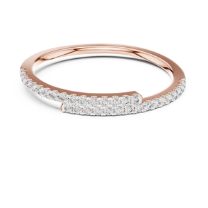 Anillo de Diamantes Cultivados en Laboratorio, Delicado y Sencillo, en Oro Rosa de 18 Quilates con Baño de Rodio, Regalo para San Valentín, Fiestas, Compromisos, Eventos, Uso Diario - Product Image 4