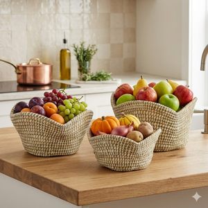 Vietnamese Wholesale Seagrass Fruit <b>Vegetable</b> <b>Basket</b> Environmentally Friendly <b>Storage</b> <b>Basket</b> for organizing - Product Image 5