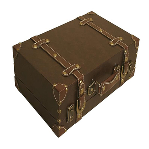 Decorative <b>Storage</b> Leather Boxes - <b>Suitcase</b> for Decoration, <b>Storage</b> Leather Trunk Boxes - Product Image 1