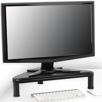 Support d'écran d'ordinateur d'angle en ABS personnalisable, design ergonomique, style moderne, gestion des câbles, 3 hauteurs, pour hôpitaux et écoles