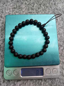 Pulsera de cuentas redondas de madera de Oud (Agarwood) negra natural Dai Binh, 8mm, 10mm, 12mm, 15mm, 18mm, Joyería Budista - Product Image 3