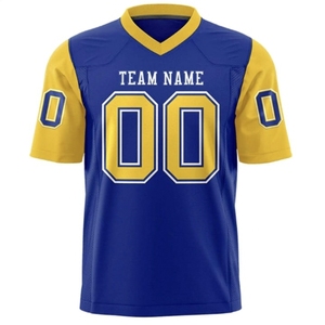 Camiseta de Fútbol Americano Blanca Personalizada para Hombre, Cuello en V, Manga Corta, Impresión Sublimada, Poliéster Transpirable, Nombre del Equipo, Número 00 - Product Image 2
