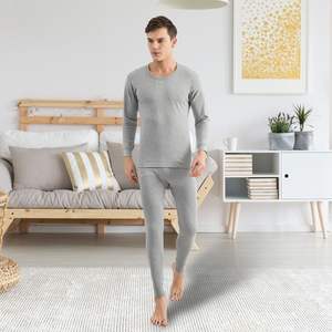 Conjunto Térmico de Manga Larga para Hombre, Ropa Interior Suave de Manga Larga con Parte Superior e Inferior, Traje Deportivo de Invierno - Product Image 2