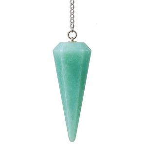 <b>Top</b> Selling Amazonite <b>Crystal</b> Pendulum Conical Shape Polished Beautiful Dowsing Tool Energy Healing Wholesale Perfect Gift - Product Image 3
