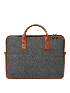 Sac à main pour ordinateur portable de qualité supérieure pour hommes, sac d'affaires pour ordinateur avec garniture en cuir PU, poignées supérieures et bandoulière réglable - Product Image 2