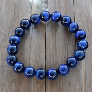 Factory Price High Quality 8mm Blue Tiger Eye Beaded Circle Bracelets Carved Natural <b>Crystal</b> Healing <b>Jewelry</b> Inspirational - Product Image 2