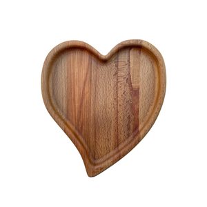 Tazón de Madera en Forma de Corazón para Dulces, Chocolates y Bocadillos, Tazón de Madera Hecho a Mano Ecológico para Servir - Product Image 1