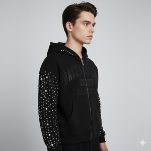 Sudadera con Capucha y Cremallera para Hombre de Fábrica OEM, con Logotipo Personalizado Bordado e Impreso, Sudadera de Algodón, Sudadera con Cremallera para Hombre al por Mayor 100% - Product Image 4