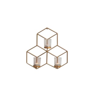 Set Of 2 Black Iron Wall Sconces Vintage Decorative Metal <b>Tealight</b> <b>Candle</b> Holders Wall Hanging Candlesticks For Home & Events - Product Image 4