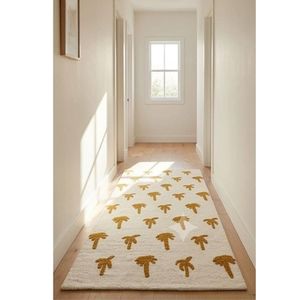 Alfombra Moderna de Lana y Algodón con Diseño de Palmera, Hecha a Mano, para Dormitorio Infantil, Sala de Estar, Decoración del Hogar - Product Image 3