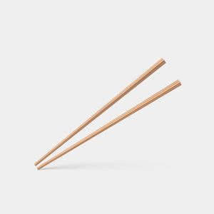 Square Metal <b>Chopsticks</b> Red with Silver Tips Minimalist Design <b>Reusable</b> Flatware - Product Image 2