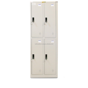 Casier en acier 3 niveaux 12X15X24 Serrure à clé 3 portes prête à assembler Bleu Commercial Usage domestique - Product Image 1