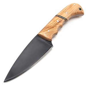 Juego de 4 Cuchillos de Cocina Hechos a Mano con Acero de Damasco 1095 15N20 de Alto Contenido de Carbono, Afilados, Ambidiestros, con Revestimiento Negro y Mango de Resina - Product Image 2