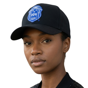 Casquette de baseball noire Zeta Phi Beta avec écusson ZPB pour femmes, ajustable, style HBCU, vêtements grecs - Product Image 3