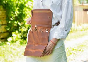 Funda de Cuero Ajustable para Barberos, Cinturón para Estilistas, Porta Tijeras y Peines, Organizador de Herramientas de Salón, Bolsa LBH-0005 - Product Image 4