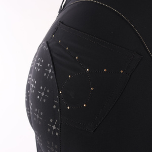 Pantalon d'équitation extensible 4 directions de haute qualité, leggings, collants, vêtements d'équitation en tissu technique au toucher doux - Product Image 3