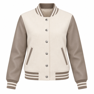 Custom Style <b>Women's</b> Wool <b>Varsity</b> <b>Jackets</b> Wholesalers Custom Design Embroidery Patches Cropped <b>Jackets</b> <b>for</b> <b>Women</b> - Product Image 2