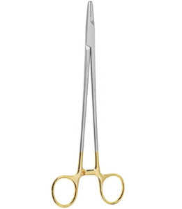 Porte-aiguilles manuel de luxe en acier inoxydable anti-acide de haute qualité avec poignée ergonomique et 3 positions de mâchoires pour chirurgiens - Product Image 2