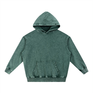 Sudadera con Capucha Extra Grande para Hombre, Estilo Americano, de Algodón Puro Lavado, Corte Holgado, Manga Regular, Cómoda - Product Image 1
