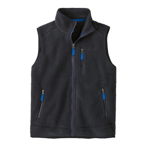 Gilet polaire réversible en toile personnalisé pour l'hiver, chaud, zippé, col montant, avec logo frontal, sans manches, vente en gros - Product Image 2