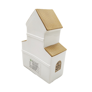 Casita de Cerámica con Linterna LED para Aldea Navideña, Adorno Luminoso, OEM ODM, Venta al por Mayor, Decoración Navideña para el Hogar - Product Image 4