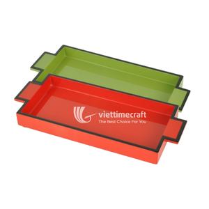 Lacquer Tray, Minimalist High-Gloss Serving Tray, Luxury Decorative Tray with Cut-out Handles for Office, Home & Hotel Decor - Product Image 4