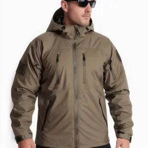 Servicio OEM, Chaqueta Softshell Gruesa de Alta Calidad para Hombre, Cómoda, Resistente al Viento, Impermeable, Ecológica, con Cuello Alto, para Invierno - Product Image 1